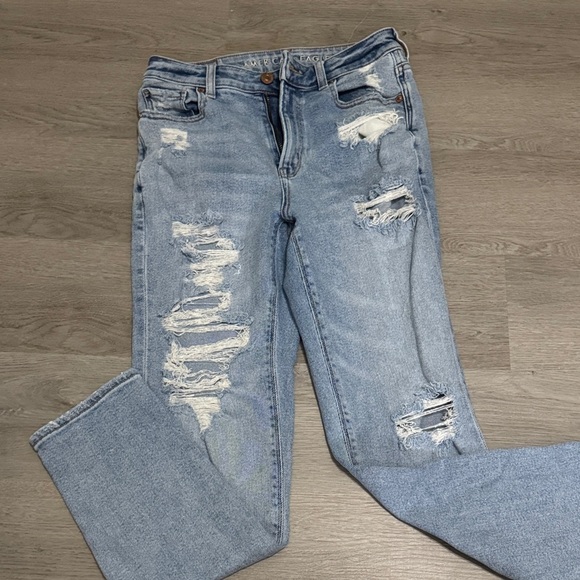 American Eagle Outfitters Denim - American Eagle Outfitters Light Blue Distressed Jeans